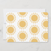 Ray of Sunshine Foto Baby First Birthday Kaart (Achterkant)