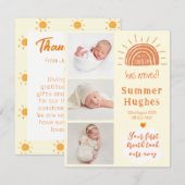 Ray of sunshine foto geboorte aankondigingskaart kaart (Voorkant / Achterkant)