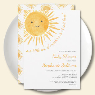 Ray of Sunshine Genderneutraal Baby shower Kaart