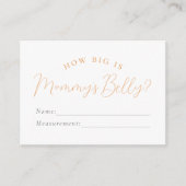 Ray of Sunshine Hoe groot is het buikantwoord van  Informatiekaartje (Voorkant)