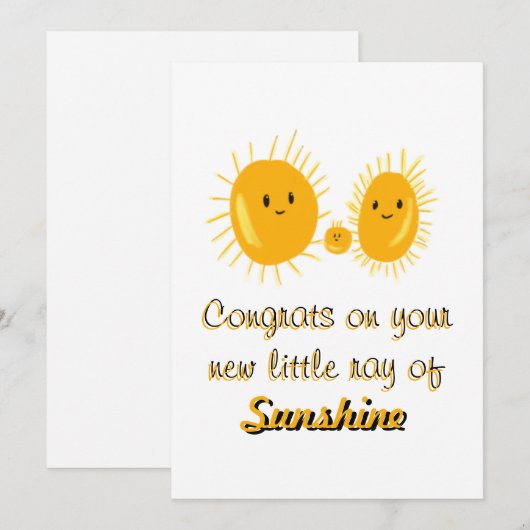 Ray of Sunshine Kaart (Voorkant / Achterkant)