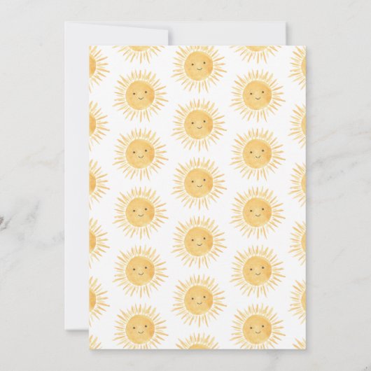 Ray of Sunshine Meisje Baby shower Kaart (Achterkant)