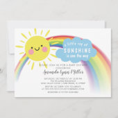 Ray of Sunshine On the Way Baby shower Invitation Kaart (Voorkant)