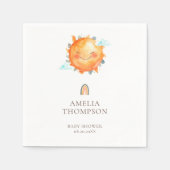 Ray of Sunshine Rainbow Welcome Boho Baby shower Servet (Voorkant)