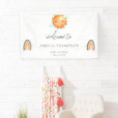 Ray of Sunshine Rainbow Welcome Summer Baby shower Spandoek (Insitu)