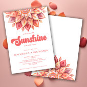 Ray of Sunshine Retro Boho Baby shower Kaart