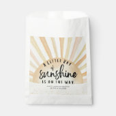 Ray of Sunshine Retro Summer Beach Baby shower Bedankzakje (Voorkant)