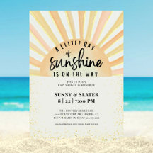 Ray of Sunshine Retro Zomerstrand Baby shower