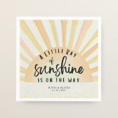 Ray of Sunshine Retro Zomerstrand Baby shower Servet