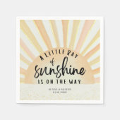 Ray of Sunshine Retro Zomerstrand Baby shower Servet (Voorkant)