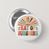 Ray of Sunshine Ronde Button 5,7 Cm (Voorkant /achterkant)