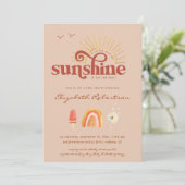 Ray of Sunshine | Uitnodiging tot Baby shower van  (Staand voorkant)