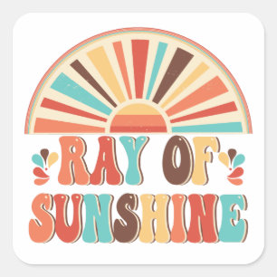 Ray of Sunshine Vierkante Sticker