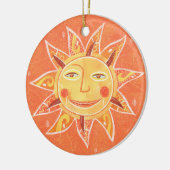 Ray Play Slachend Oranje Sun Art Keramisch Ornament (Links)