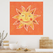 Ray Play Slachend Oranje Sun Art Poster (Keuken)