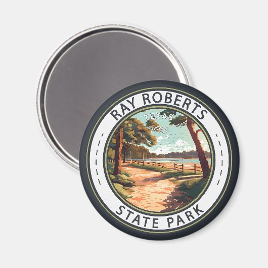 Ray Roberts State Park Texas Badge Magneet (Voorkant / Achterkant)