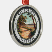 Ray Roberts State Park Texas Badge Metalen Ornament (Rechts)