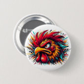 "Ray the Fierce Rooster" Button (Voorkant /achterkant)