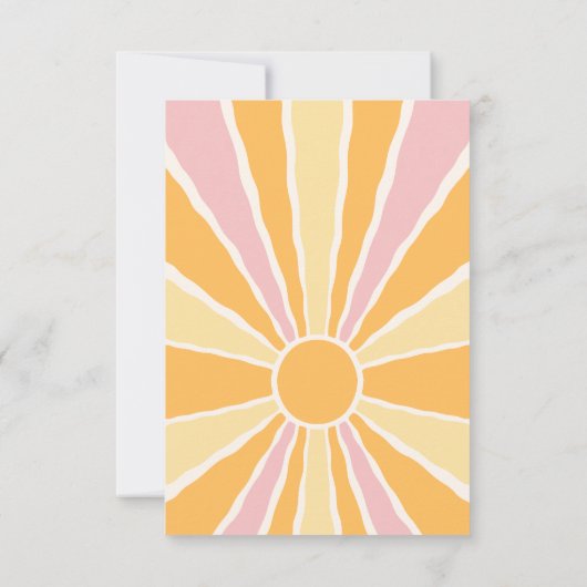 Ray van Sunshine Baby shower Bedankkaart (Achterkant)