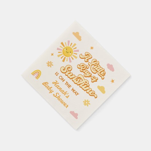 Ray van Sunshine Baby shower Servet (Hoek)