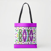 Raya, meisjesnaam Harten en sterren kleurrijk Tas (Voorkant)
