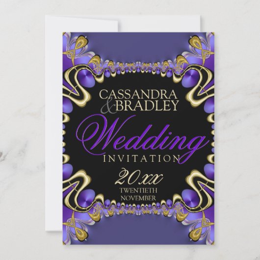 Rayalina: Paarse zwarte gouduitingen Kaart (Voorkant)