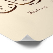 Rayane - Traditionele Arabische Thuluth-calligrafi Poster (Hoek)