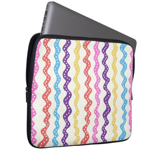Rayas multicolores laptop sleeve (Voorkant Rechts)