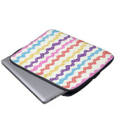Rayas multicolores laptop sleeve (Voorkant onderkant)