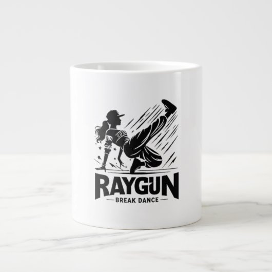 Raygun breakdancer, breakdancing grote koffiekop (Voorkant)