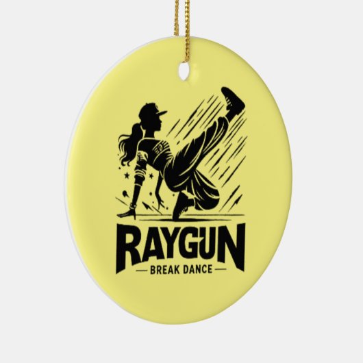 Raygun breakdancer, breakdancing keramisch ornament (Rechts)