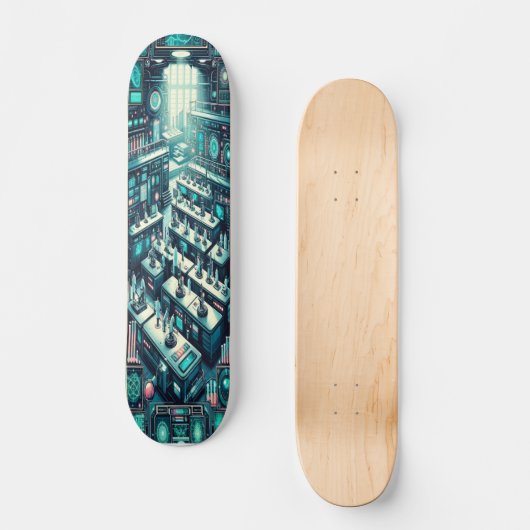 "Raygun Gothic Advanced Science Lab Deck" Persoonlijk Skateboard (Voorkant)
