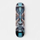 "Raygun Gothic Futuristic Art Museum Deck" Persoonlijk Skateboard (Voorkant)