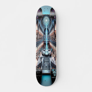 "Raygun Gothic Futuristic Art Museum Deck" Persoonlijk Skateboard