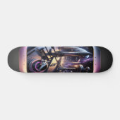"Raygun Gothic Futuristische Cityscape Deck" Persoonlijk Skateboard (Horizontaal)