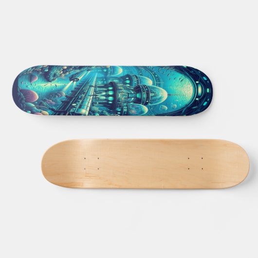 "Raygun Gothic Onderwater Research Facility Deck" Persoonlijk Skateboard (Horizontaal)