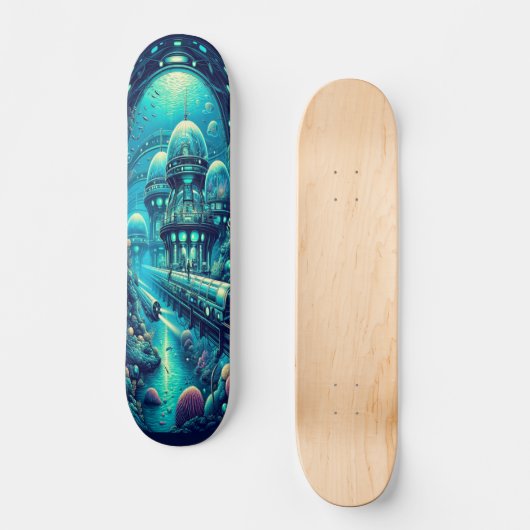 "Raygun Gothic Onderwater Research Facility Deck" Persoonlijk Skateboard (Voorkant)