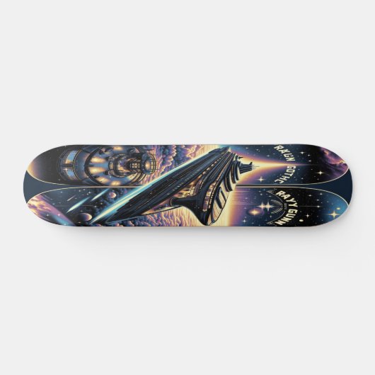 "Raygun Gothic Space Cruiseschip Deck" Persoonlijk Skateboard (Horizontaal)
