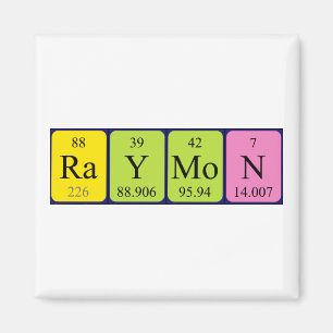 Raymon periodieke tabelnaam magneet