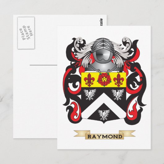 Raymond Coat of Arms (Familiecrest) Briefkaart (Voorkant / Achterkant)