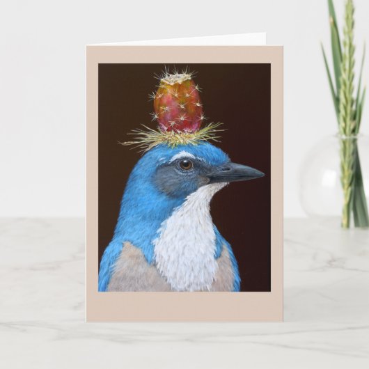 Raymond de westerne scrub jay card kaart (Voorkant)