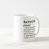 Raymond naam, Bewerkbare naam, Aangepaste naam Koffiemok (Voorkant rechts)