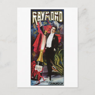 Raymond The Great ~ Magicia  Magic Act Briefkaart