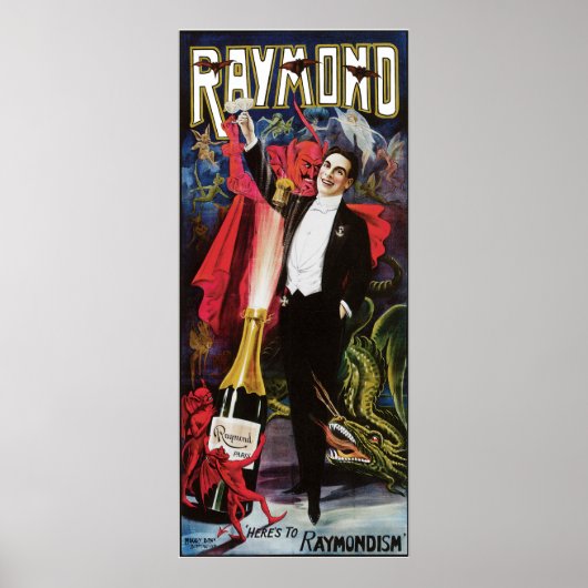 Raymond The Great ~ Magicia  Magic Act Poster (Voorkant)