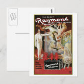 Raymond The Great ~ Witches  Magic Act Briefkaart (Voorkant / Achterkant)