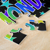 "RAYMOND" Voornaam, geun "HAPPY BIRTHDAY" Legpuzzel (Zijkant)