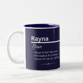 Rayna Personalized Name Coffee Mug Tweekleurige Koffiemok (Links)