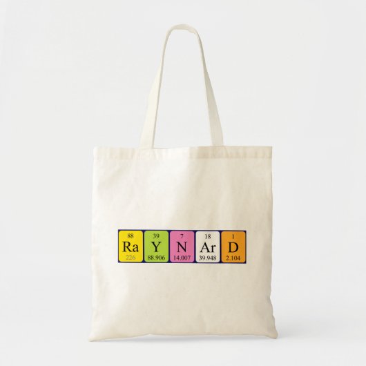 Raynard periodieke lijstnaam canvas tas (Voorkant)