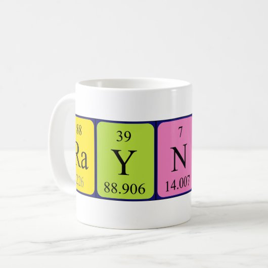 Raynard periodieke lijstnaam mok (Voorkant links)