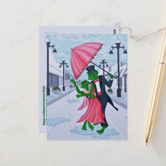 Rayne, Louisiana Briefkaart (Voorkant / Achterkant in situ)